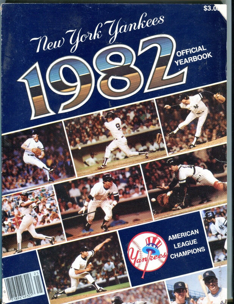 1982 New York Yankees Official Yearbook VG 051517nonjhe