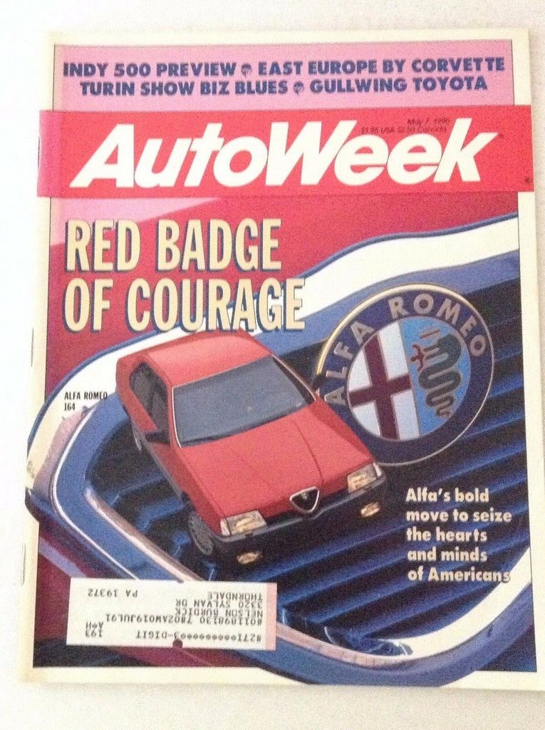 Autoweek Magazine Indy 500 Preview May 7, 1990 011617rh