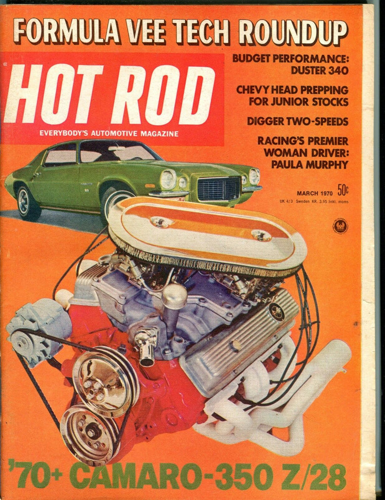 Hot Rod Magazine March 1970 Camaro 350 EX No ML 051217nonjhe