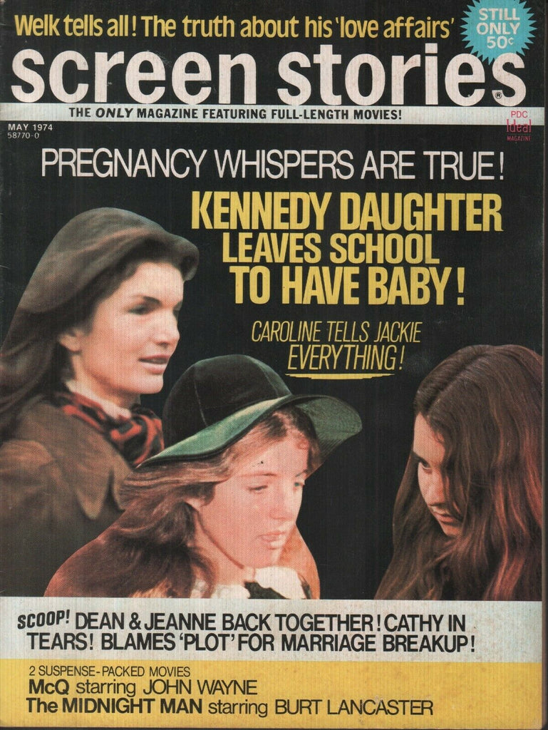 Screen Stories May 1974 Jackie Kennedy Onassis Caroline John Wayne 070119AME