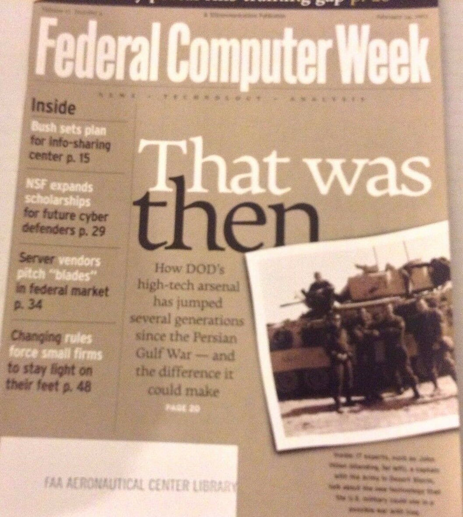 Federal Computer Weekly Magazine DOD High Tech February 24, 2003 080117nonrh