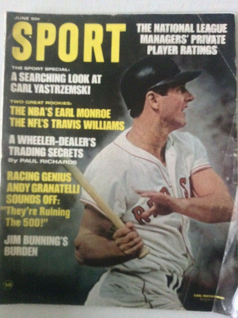Sport Magazine Carl Yaztrzemski June 1968 NO ML 051019nonrh