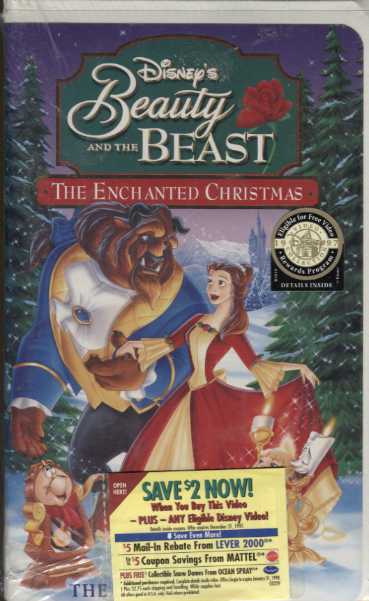 Disney's Beauty and the Beast The Enchanted Christmas VHS SEALED 101819DVHS