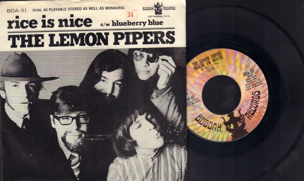 The Lemon Pipers Rice is Nice Buddah Records Mono + Stereo 45 RPM Vinyl 45AME