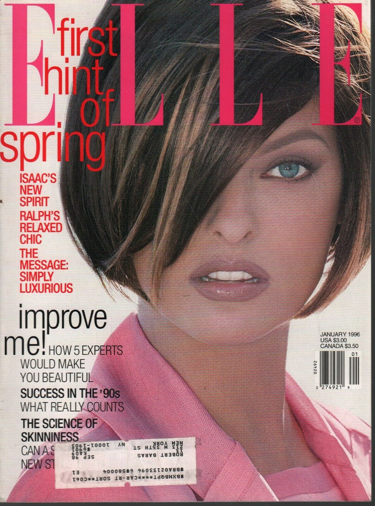 Elle Fashion Magazine January 1996 Linda Evangelista 091420ame