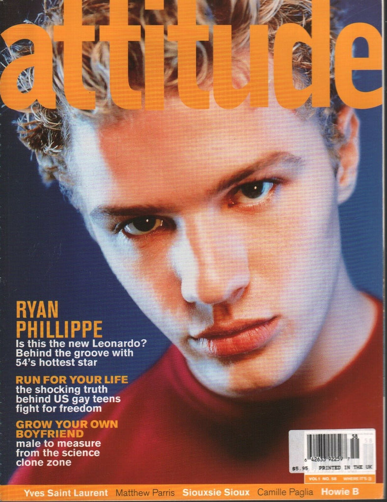 Attitude UK Gay Interest Vol 1 #58 Ryan Phillippe Matthew Parris 031120AME2