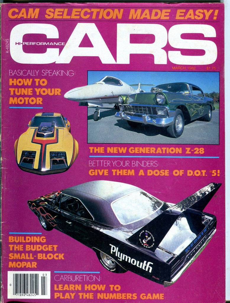 Hi-Performance Cars Magazine March 1982 EX No ML 050417nonjhe