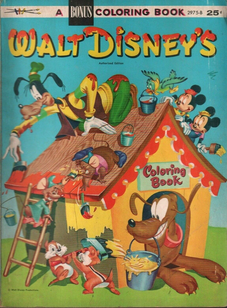 Walt Disney's Coloring Book Vintage 1959 Authorized Edition 010620AME