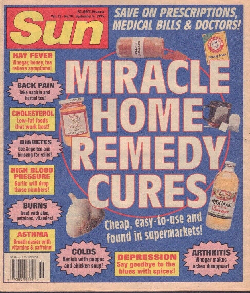 Sun September 1995 Miracle Home Remedy Cures 092117DBE