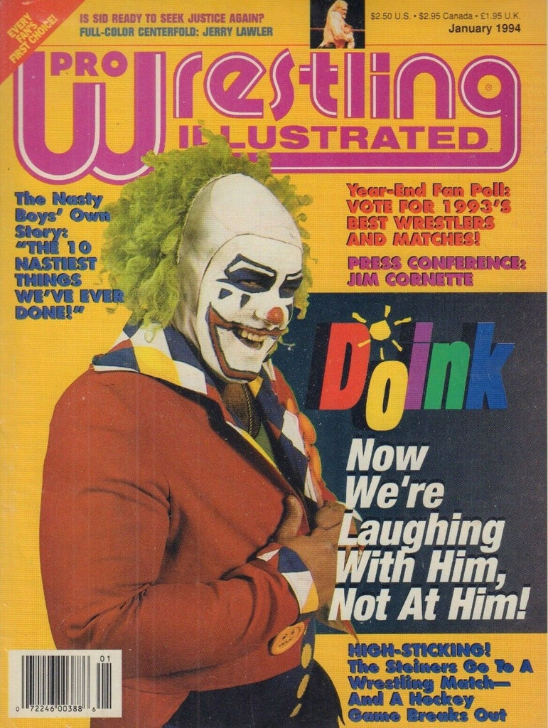Pro Wrestling Illustrated Magazine Doink & Nasty Boys January 1994 012918nonr