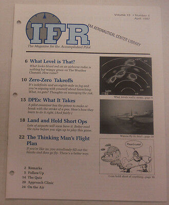 IFR Pilot Magazine Zero Zero Takeoffs April 1997 FAL 061815R