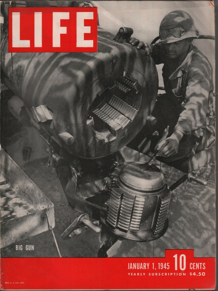 Life Magazine January 1 1945 Big guns Hertgen Forest Vintage WWII Ads 082019AME