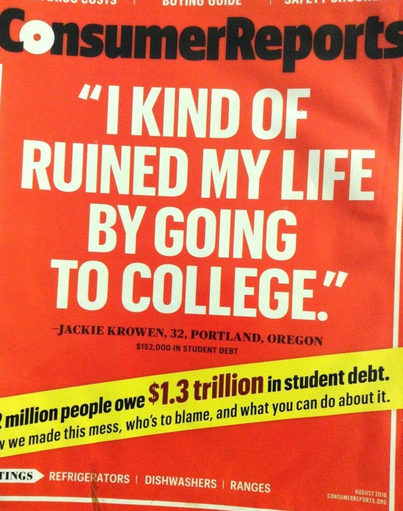 Consumer Reports Magazine Going To College August 2016 032818nonrh