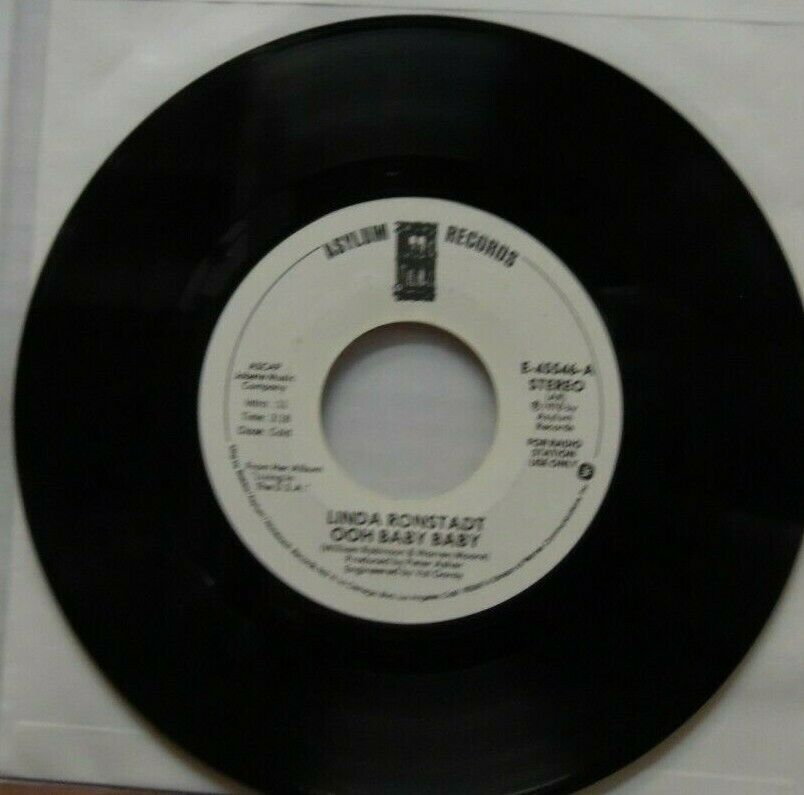 Linda Ronstadt Ooh Baby Baby 45 RPM Radio Station Copy 1978 022220LLE45