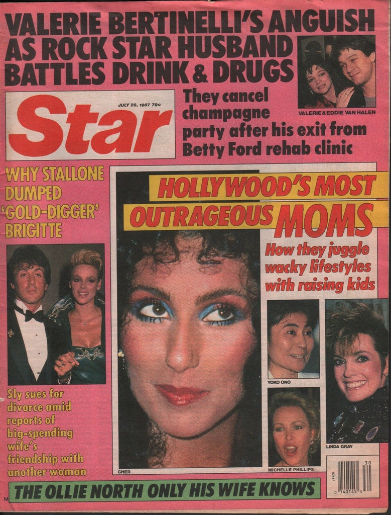 Star July 28 1987 Cher Sylvester Stallone Yoko Ono 042618DBE