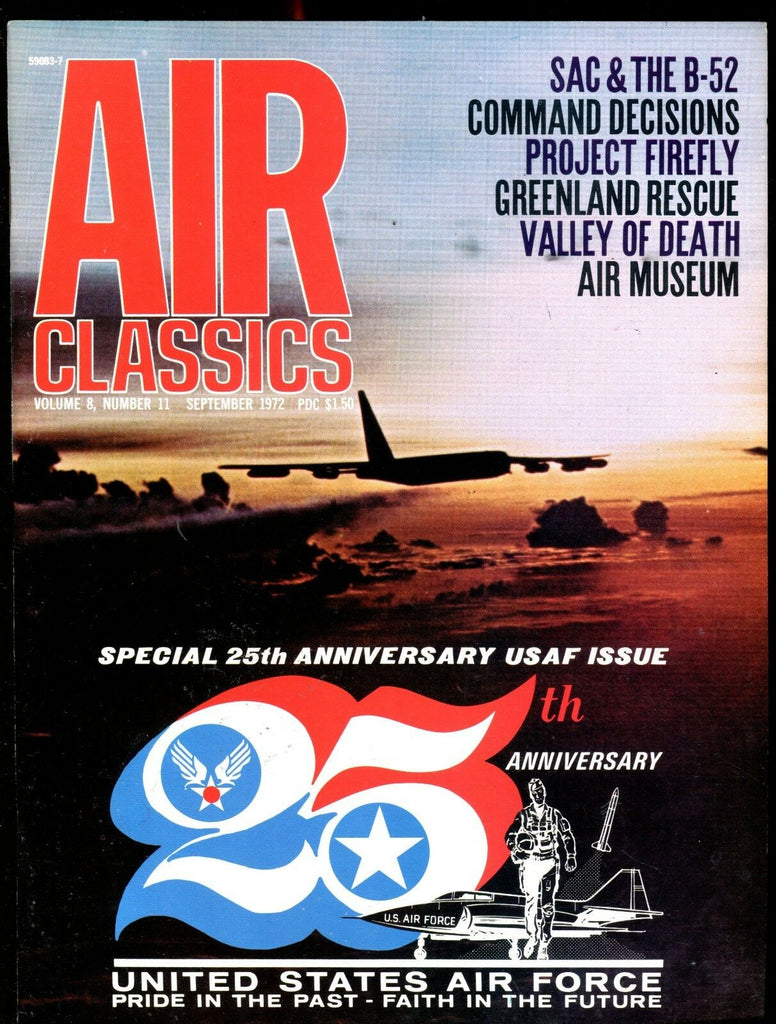 Air Classics Magazine Septmeber 1972 25th Anniversary USAF EX No ML 120716jhe