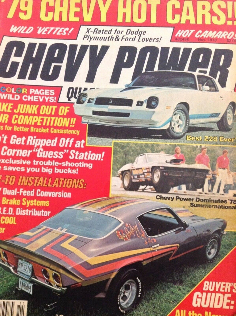 Chevy Power Magazine Best Z28 & Chevy Power November 1978 070518nonrh