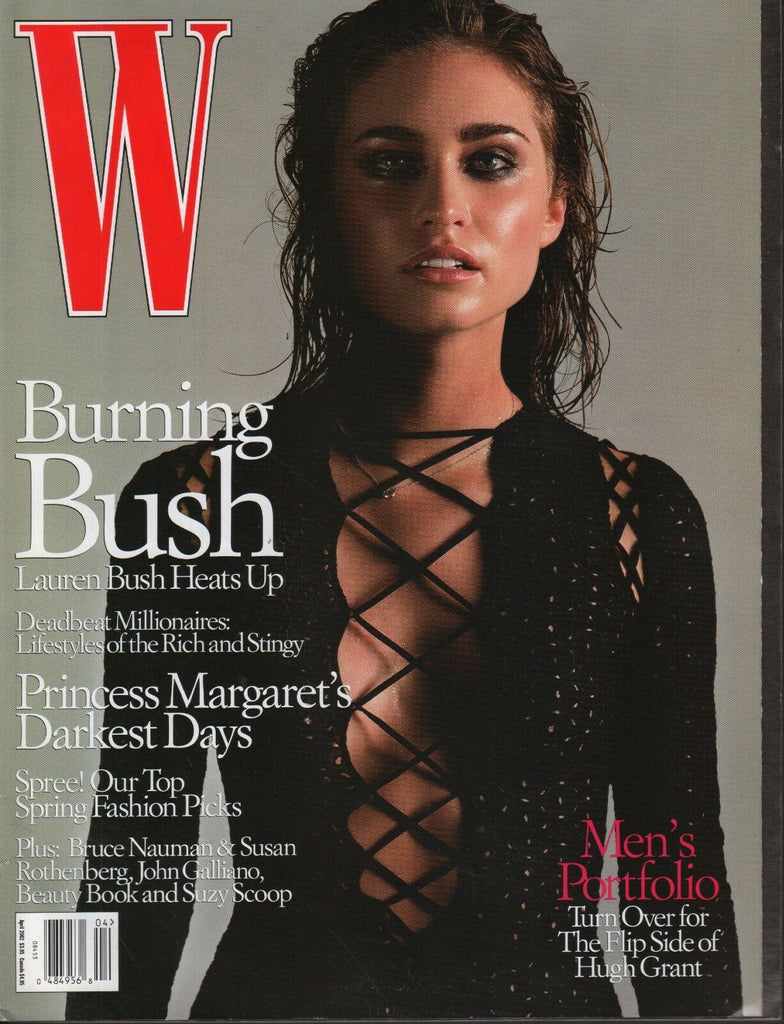 W April 2002 Lauren Bush Hugh Grant John Galliano Bruce Weber 060718DBF