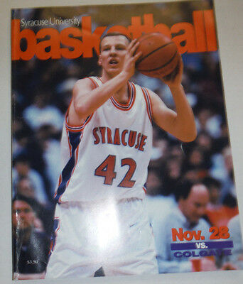 Syracuse Basketball Magazine November 28, 1995 Colgate 122314R2