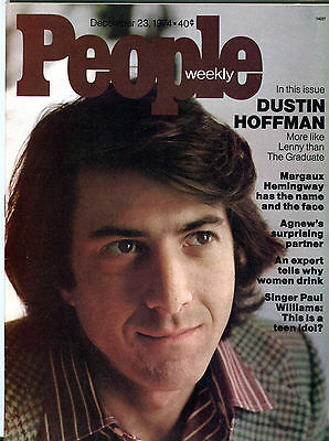 People Magazine December 23 1974 Dustin Hoffman Paul Williams EX 012116jhe