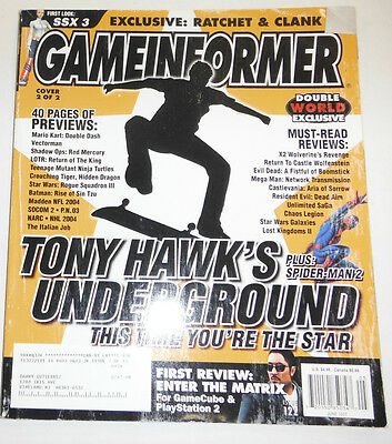 Gameinformer Magazine Tony Hawk's Underground No.122 Cover 2 Of 2 091814R