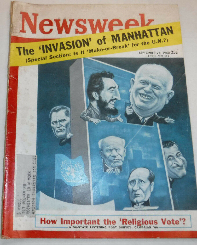 Newsweek Magazine Invasion Of Manhattan September 26, 1960 100716R2