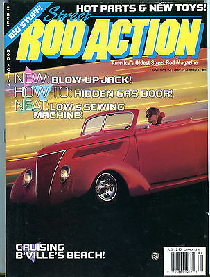 Street Rod Action Magazine April 1991 Blow-Up Jack Hot Parts VGEX 061716jhe