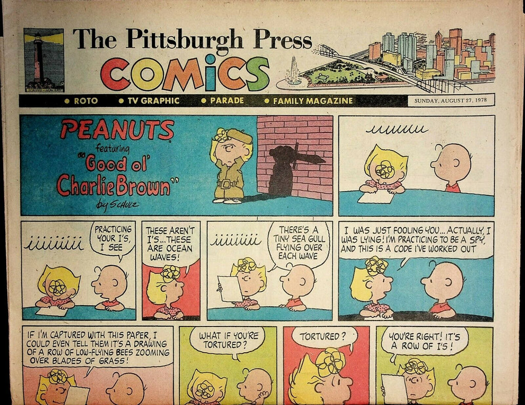 The Pittsburgh Press Comics August 27 1978 Peanuts Batman Superman 021220AME