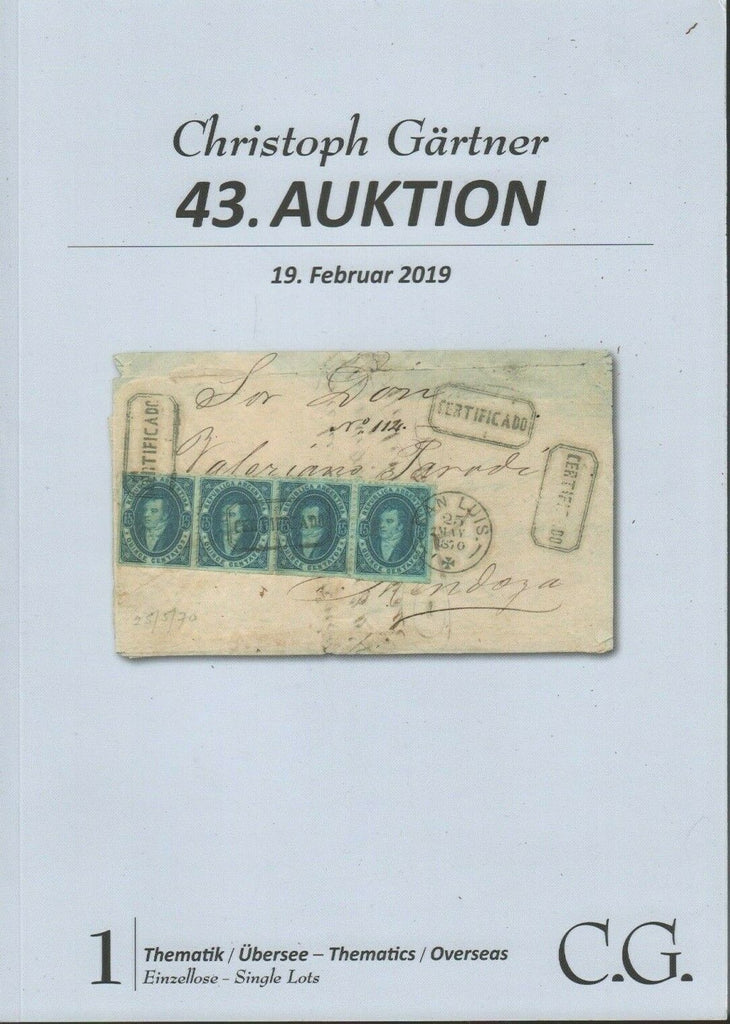 Christoph Gartner 43 Auktion February 2019 German Catalog 022420AME