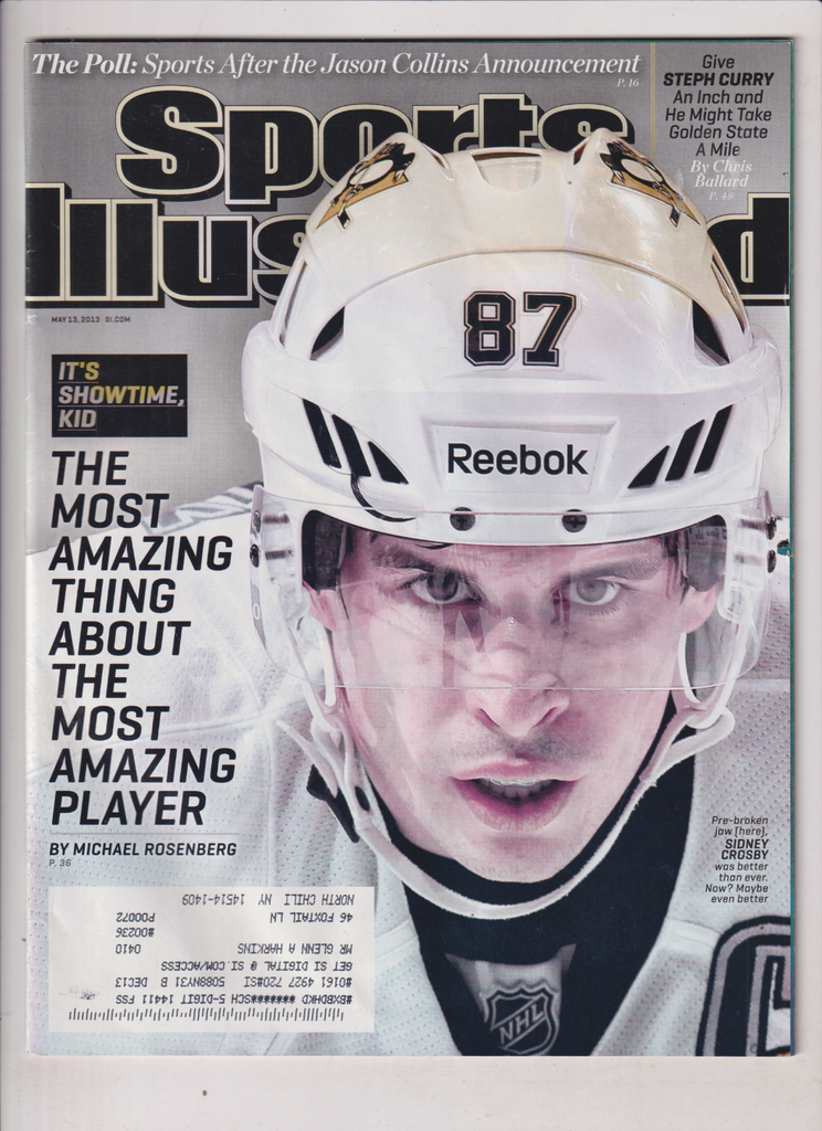 Sports Illustrated Mag Sidney Crosby Steph Curry May 13, 2013 013020nonr