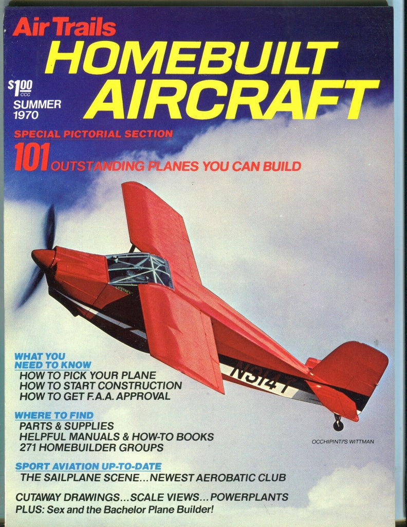 Air Trails Homebuilt Aircraft Magazine Summer 1970 EX 051617nonjhe