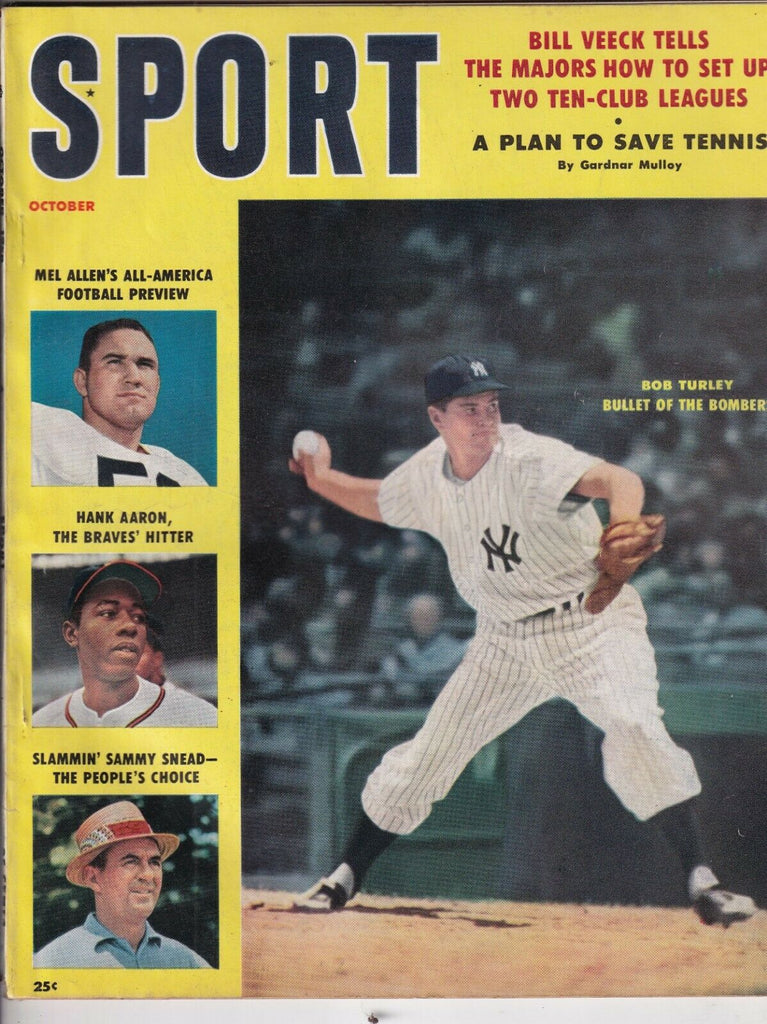 Sport Magazine Bob Turley Mel Allen October 1958 NO ML 080519nonr