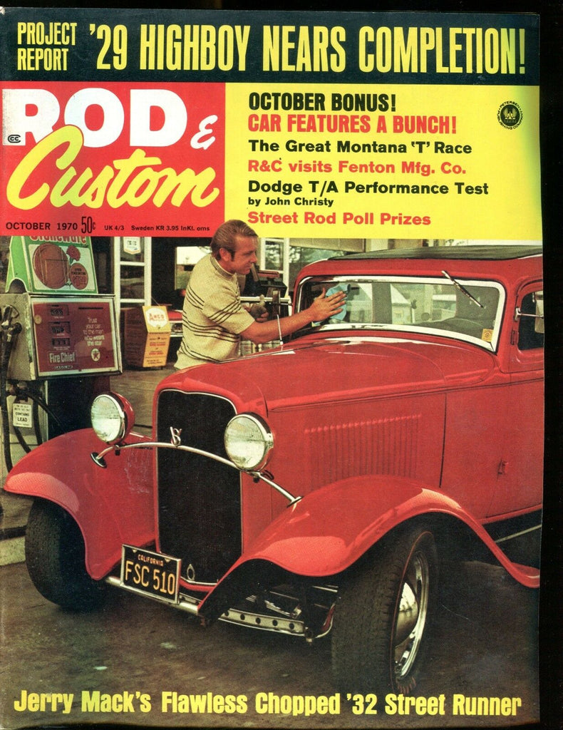 Rod & Custom Magazine October 1970 Jerry Mack Ex No ML 011217jhe