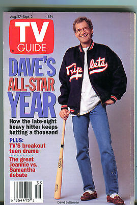 TV Guide Aug. 27-Sept. 2 1994 Dave's All-Star Year David Letterman EX 011516jhe