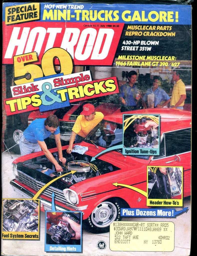Hot Rod Magazine July 1988 Ignition Tune-Ups EX w/ML 112916jhe
