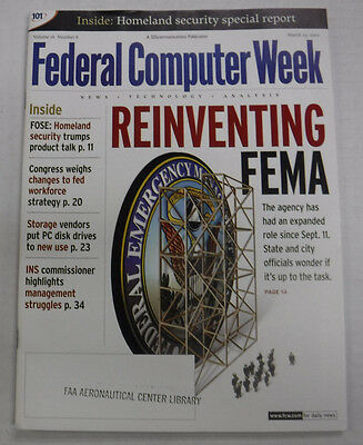 Federal Computer Week Magazine Reinventing FEMA March 2002 071415R