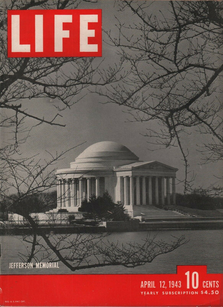 Life April 12 1943 WWII Jefferson Memorial Vintage Advertisements 081619AME