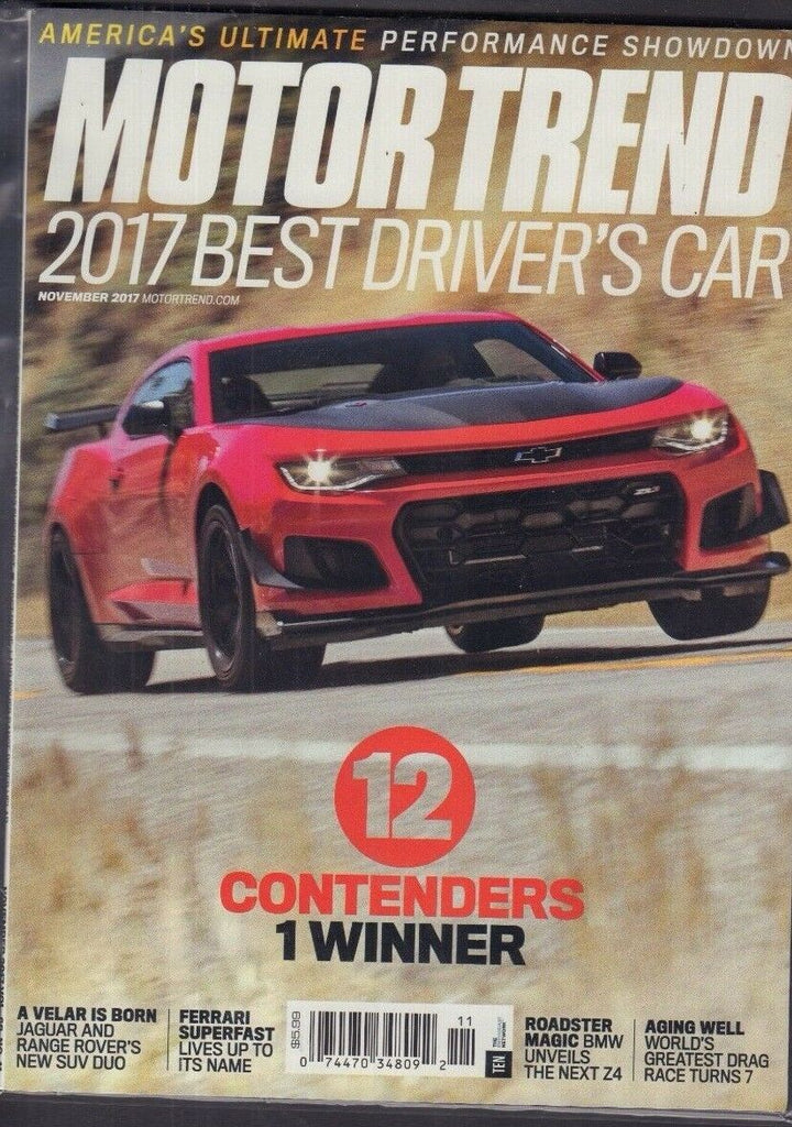 Motor Trend Magazine 12 Contenders 1 Best Car November 2017 010818nonr