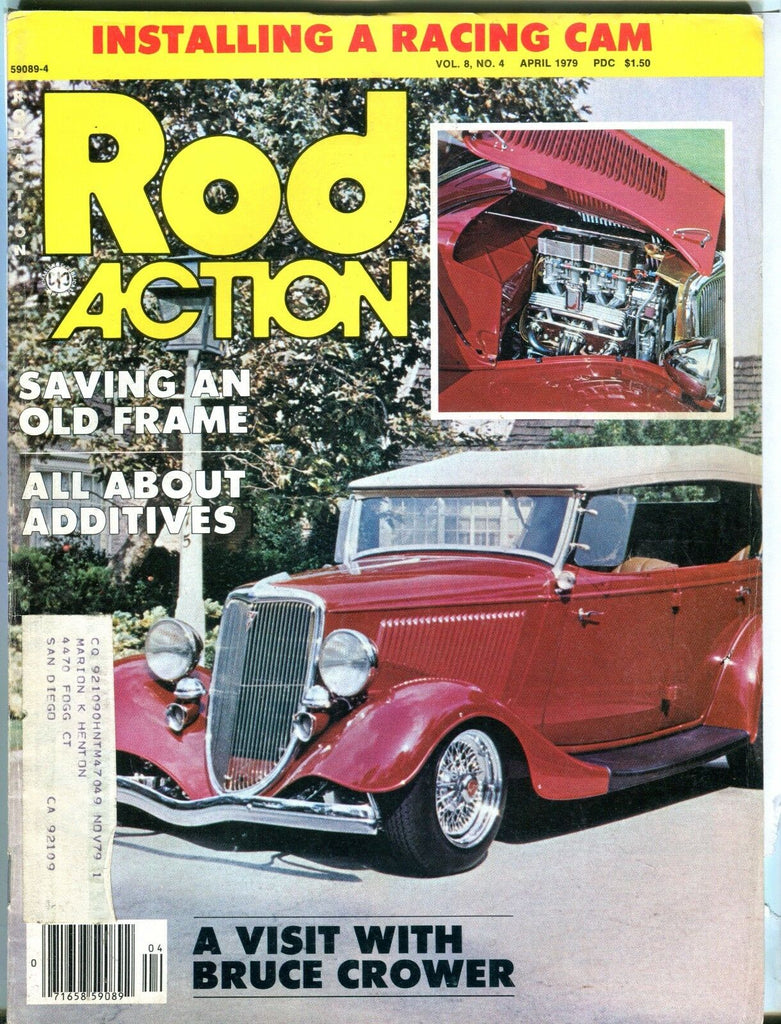 Rod Action Magazine April 1979 Bruce Crower EX w/ML 031017nonjhe