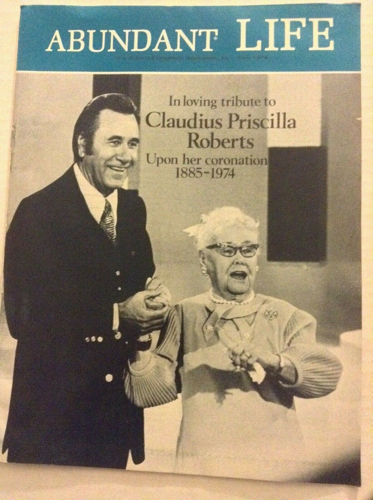 Abundant Life Mag Claudius Priscilla Roberts Tribute June 1974 082819nonrh