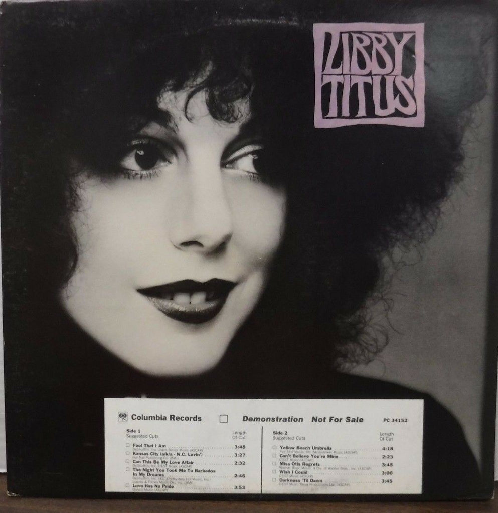 Libby Titus 33RPM PROMO AL34152 white label 112616LLE