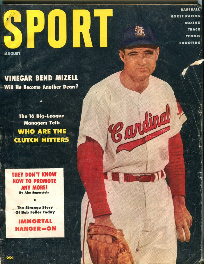Sport Magazine August 1956 Vinegar Bend Mizell GD No ML 051617nonjhe