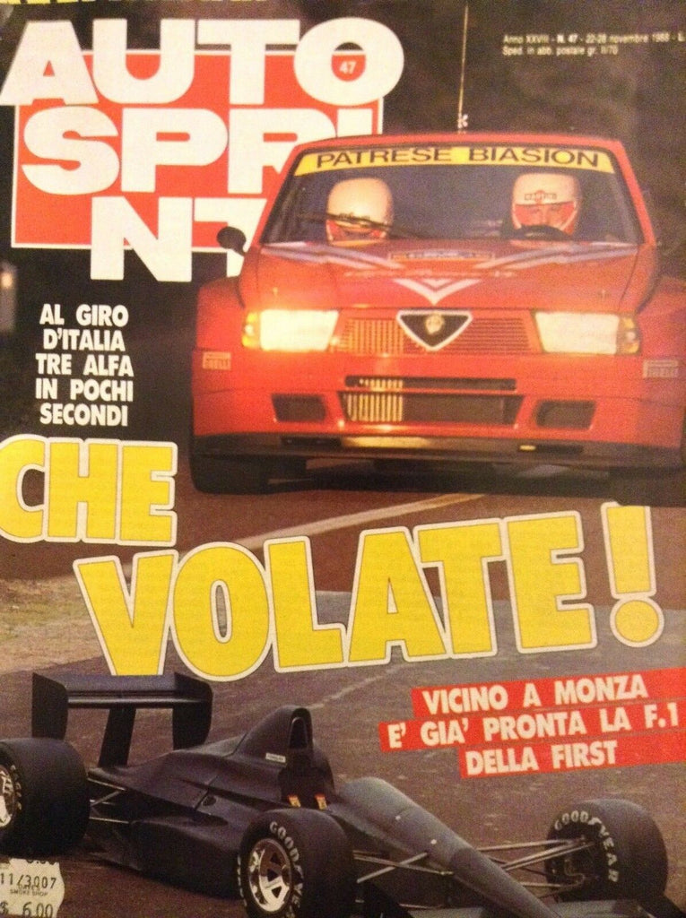 Auto Sport NT German Car Magazine Che Volate Novembre 1988 031318nonrh