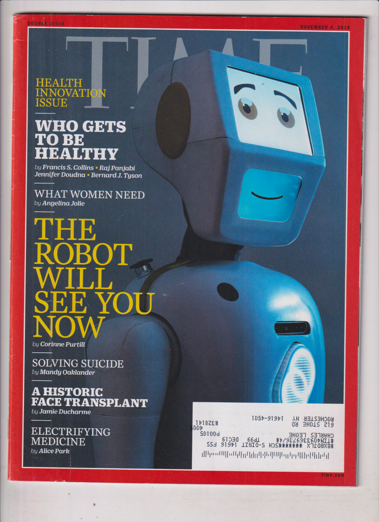 Time Magazine Health Innovation The Robot Will November 4, 2019 012920nonr
