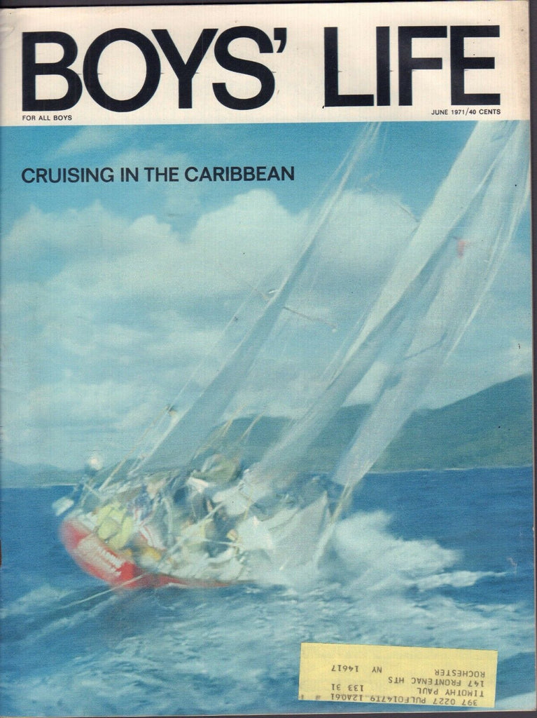 Boy's Life June 1971 Cruising in the Caribbean w/ML 011617DBE2