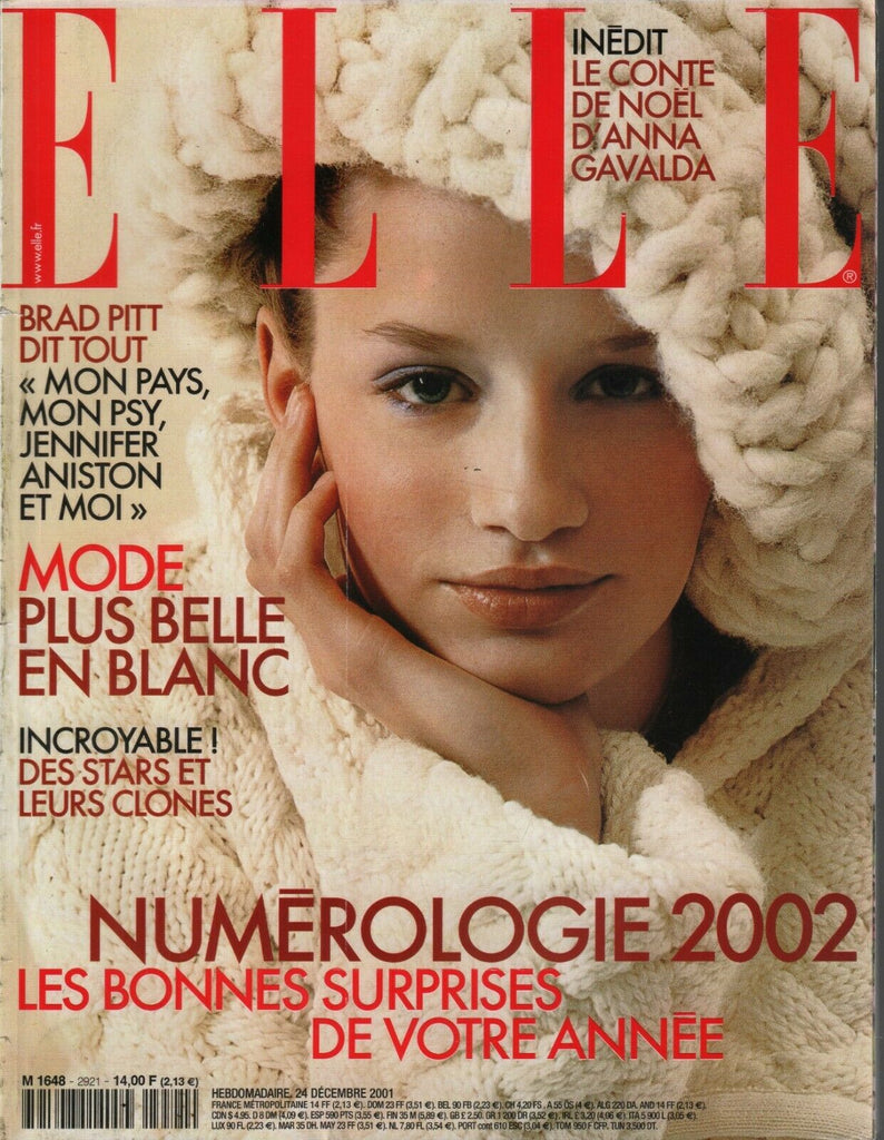 Elle French Fashion 24 Decembre 2001 Brad Pitt Jennifer Aniston 091919AME