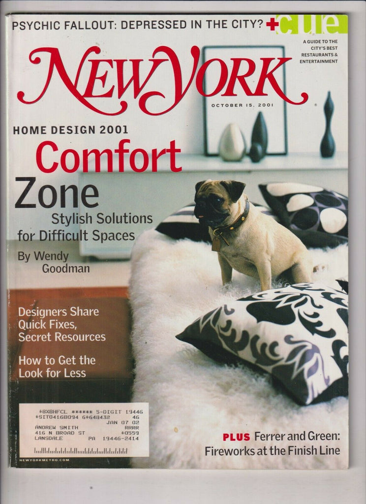 New York Mag Home Design & Comfort Zones October 15, 2001 032920nonrh
