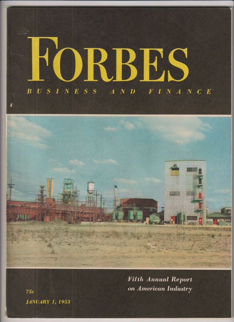 Forbes Mag 5th Annual Report On American Industry January 1, 1953 110119nonr