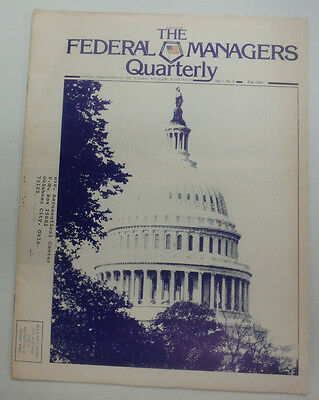 The Federal Managers Quarterly Magazine Hill Air Force Fall 1983 FAL 070715R