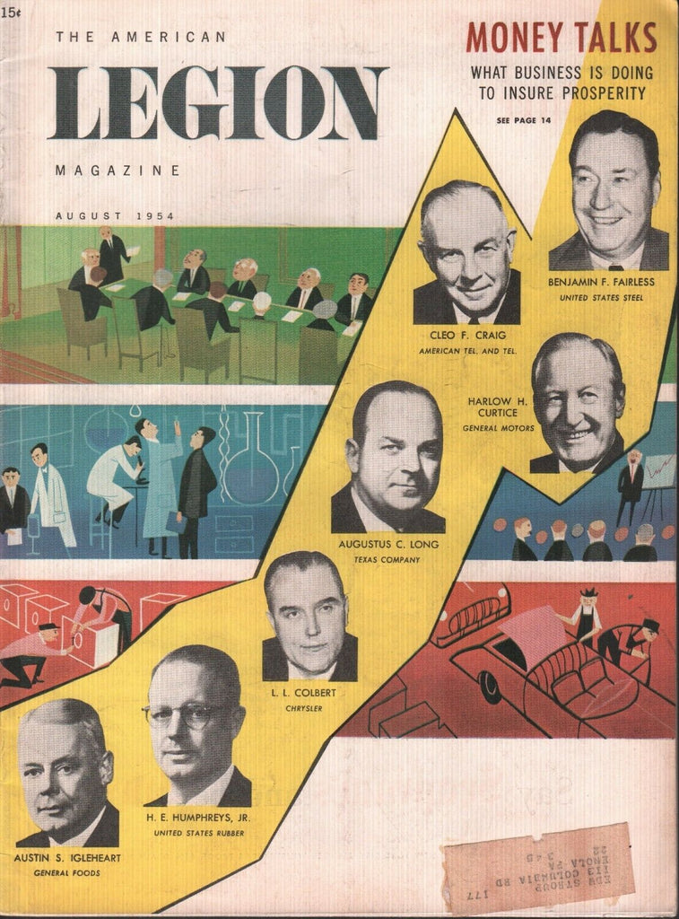 The American Legion Magazine August 1954 Harlow H Curtice 020419AME